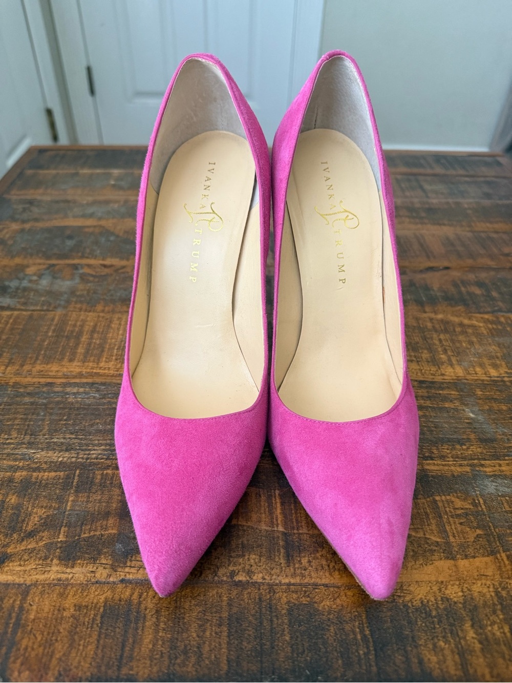 Ivanka Trump Pink Suede Heels